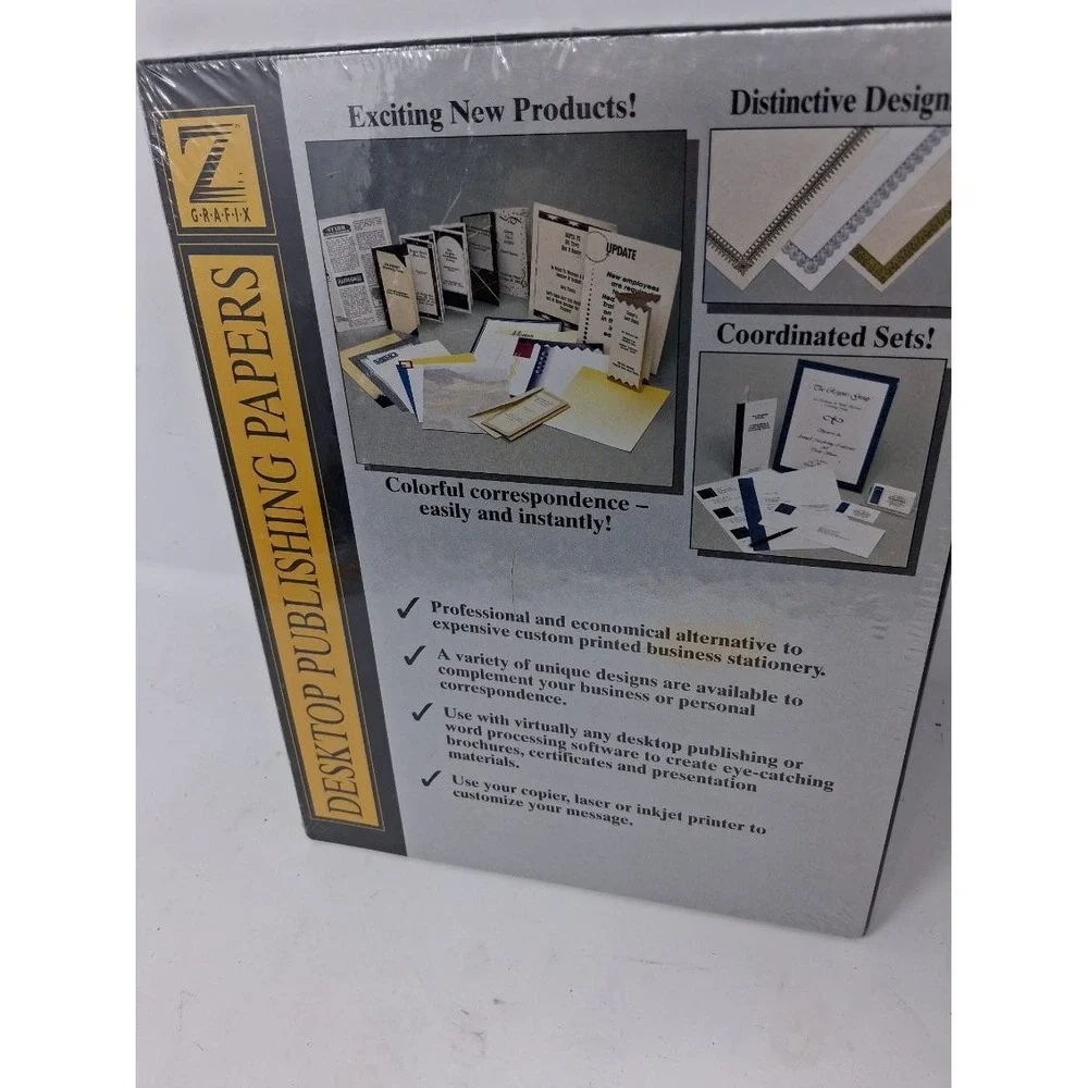 Z-International Z-Grafix Desktop Publishing Paper Charade Border 70 Sheets. S